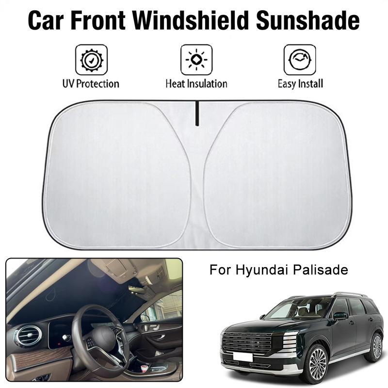 Автомобильный солнцезащитный чехол на лобовое стекло для Hyundai Palisade Блок УФ-излучения Теплоизоляция Аксессуары для защиты от солнца в салоне автомобиля
