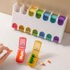 Travel Pills Organizer,Weekly Portable Pills Box Daily Pills for Case Medicine Vitamin Container for Pocket Purses Bags