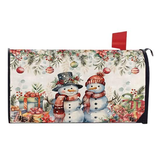 Зимний магнитный чехол для почтового ящика стандартного размера 18 x 21 дюйм Обёртки для почтового ящика с надписью «Счастливого Рождества»