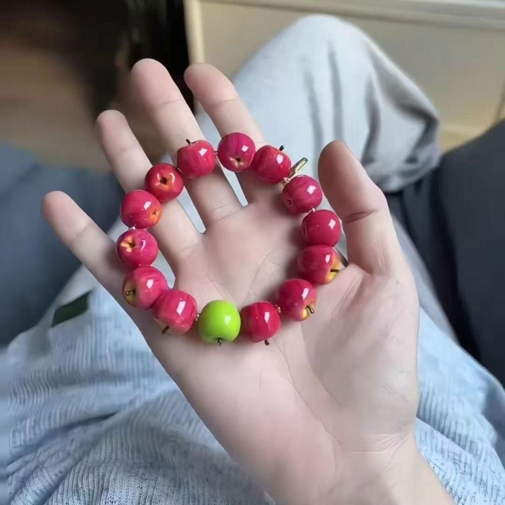 Simulation Fruit Beaded Bracelet Retro Fun Summer Colorful Bracelet Beach Vacation