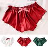 Женские пижамы больших размеров, однотонные атласные трусы, бесшовные шорты, сексуальное женское белье