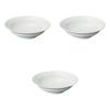 Набор из 3 белых мисок «Волна» x 6 см Хасами Сэтомонохонпо Ручная резьба [21.5 (900 куб.см)] Многоцелевые миски, Посуда,