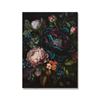 Light Dark Floral Vintage Oil Painting On Canvas Poster Still Life Botanical Floral Fauna Print Gallery Wall Art Picture Decor