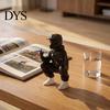 Детальная 3D-печатная фигурка крутого внедорожного байкера из ПЛА-пластика, Статуэтка сидящего на корточках гонщика, Модный настольный ornamental для офиса, дома, автомобиля