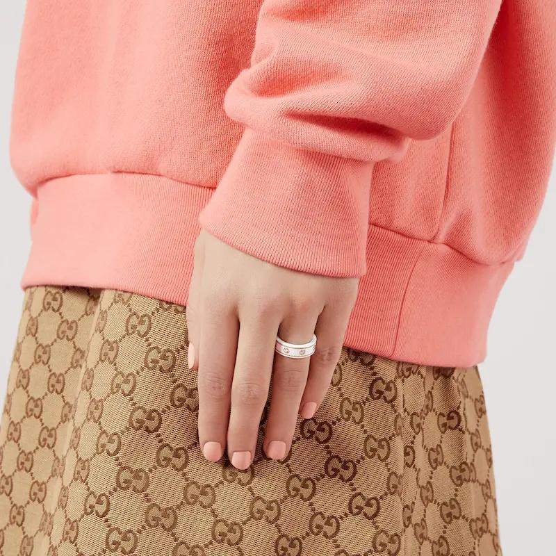 Gucci Icon 18k ring Interlocking G (Unisex) Rings 606826 J85V5 8062