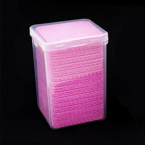 Lint-Free Eyelash Glue & Nail Polish Remover Pads - Anti-Clogging Wipes for Nail Art Tools