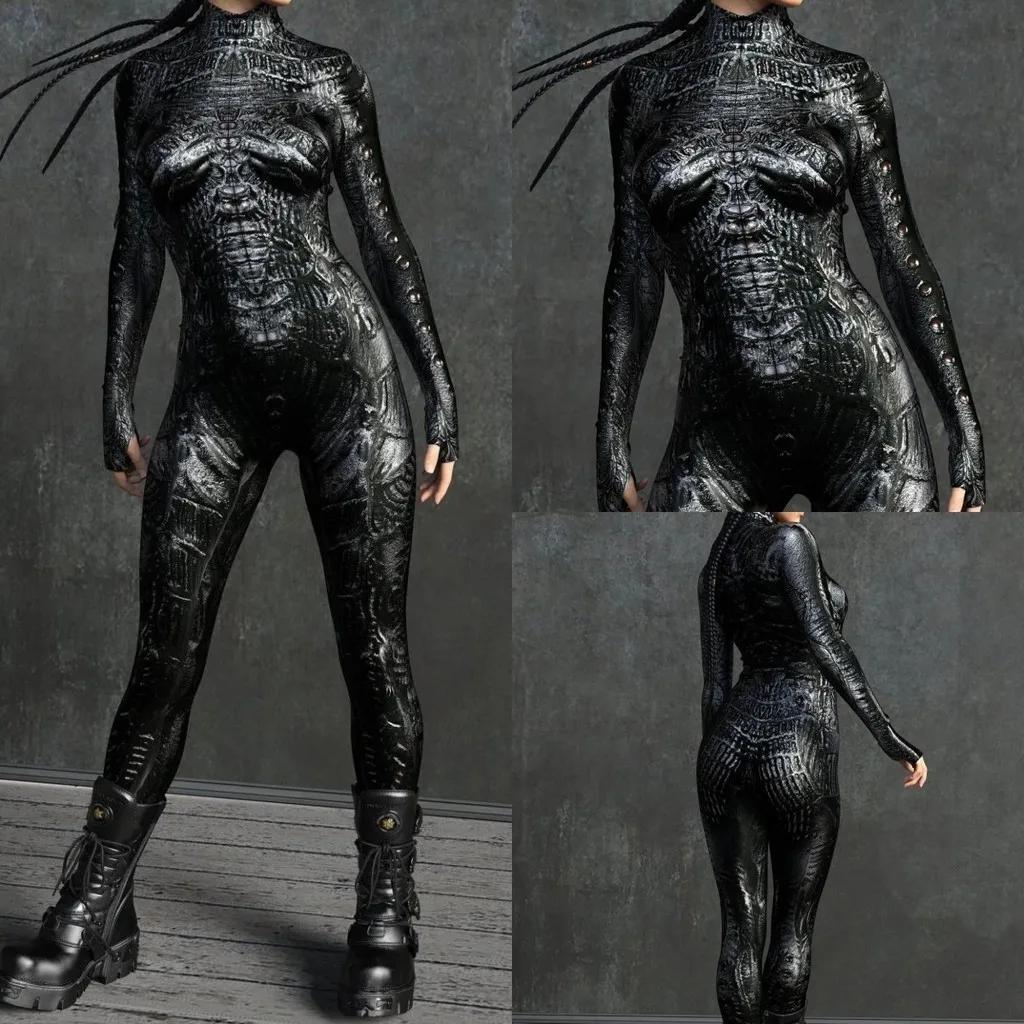 3D цифровая печать сценические костюмы для взрослых Хэллоуин мероприятия карнавал тематическая вечеринка косплей костюм ролевые игры комбинезон