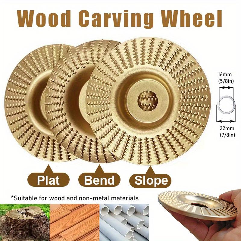3pcs Woodworking Carving Wheel Polishing Wheel Versatile Sanding Disc Wood Shaping Tool Abrasive Disc 22mm Inner Diameter