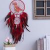 Dinosaur Dream Catcher Ornament Kids Faux LED Light Feather Dream Catcher Handmade Home Decor Birthday Gift