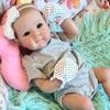 48cm Full Silicone Body Simulation Reborn Doll Bettie Cute Lifelike Newborn Babies Doll Can Enter Water Hand Painted Hair Baby Doll Toy Children's Toy