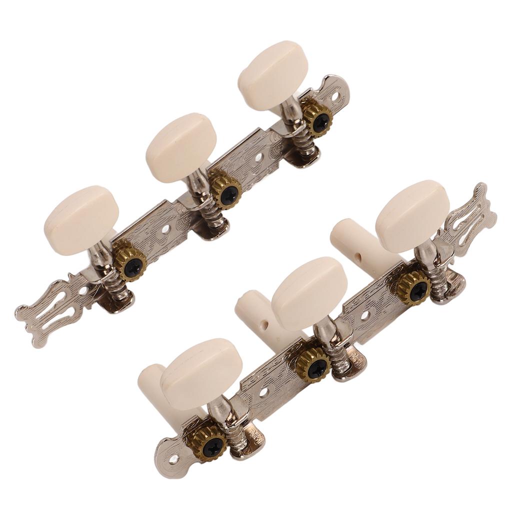 2Pcs Guitar Tuning Pegs String Machine Heads Tuner Keys for Classical Guitars Round White
