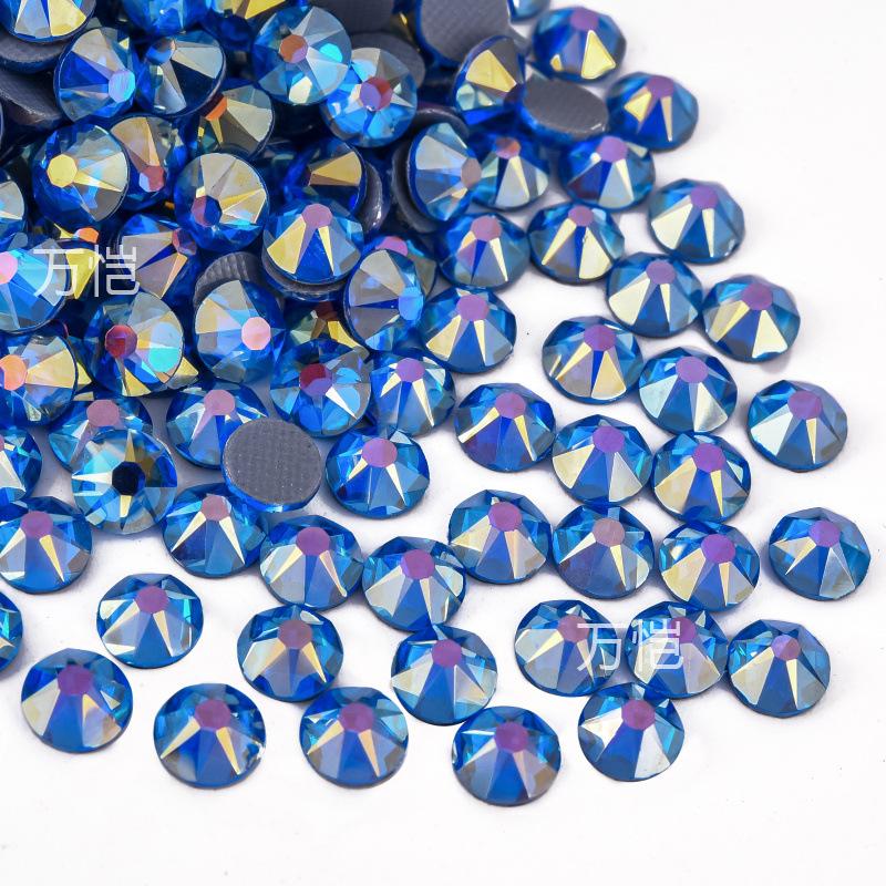 Восемь больших и восемь маленьких имитаций австрийских горячих бриллиантов цвета AB, стеклянные стразы с термоклеевой основой, горячие бриллианты для рукоделия, аксессуары для одежды