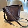 Johnature Simple Genuine Leather Bucket Bag Natural Real Cowhide Large Capacity Women's Shoulder & Crossbody Bags