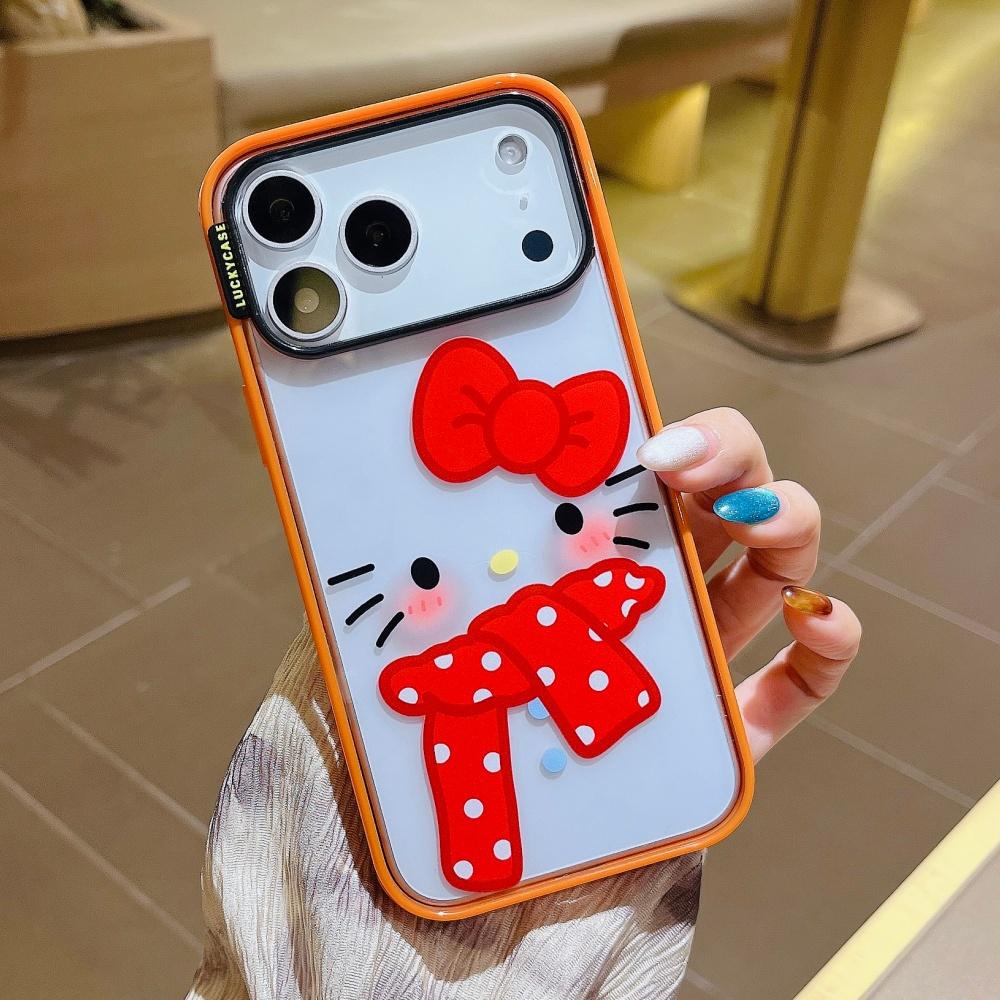 4 типа осенних и зимних чехлов для телефона KT Cat, подходящие для iPhone 17 16 15 14 Pro Max, милый мультяшный противоударный чехол