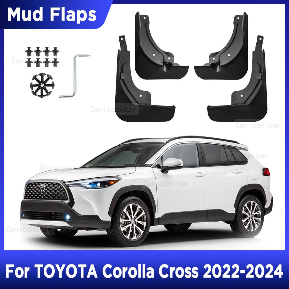 For TOYOTA Corolla Cross -2024 4PCS Mud Flaps Splash Guard Mudguards MudFlaps Front Rear Fender Auto Styline Car Accessories
