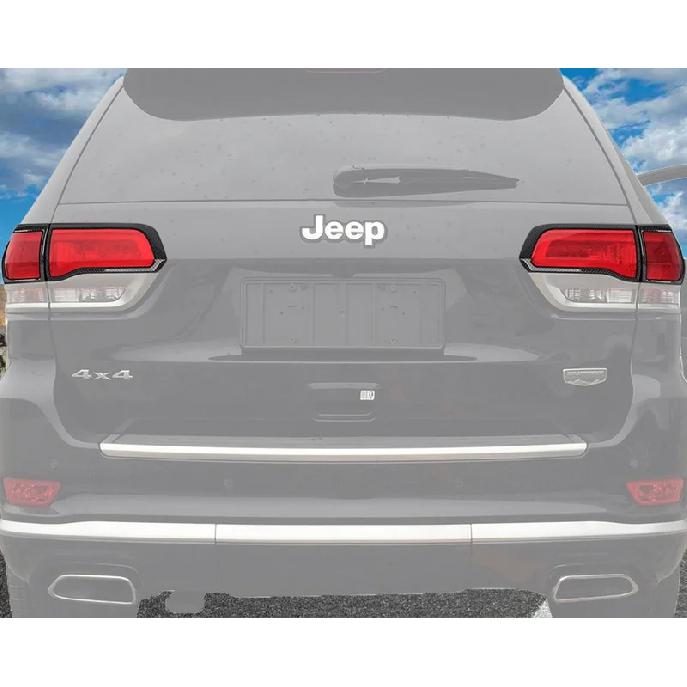 2PCS Car Rear Tail Light Lamp Guard Cover Bezel for Jeep Grand Cherokee 2014 2015 2016 2017 2018 2019 2020 Exterior Accessories