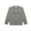 Essentials FW20 3D Silicon Applique Boxy Long Sleeve T-Shirt Cement Unisex T-Shirt Charcoal FOG-FW20-323