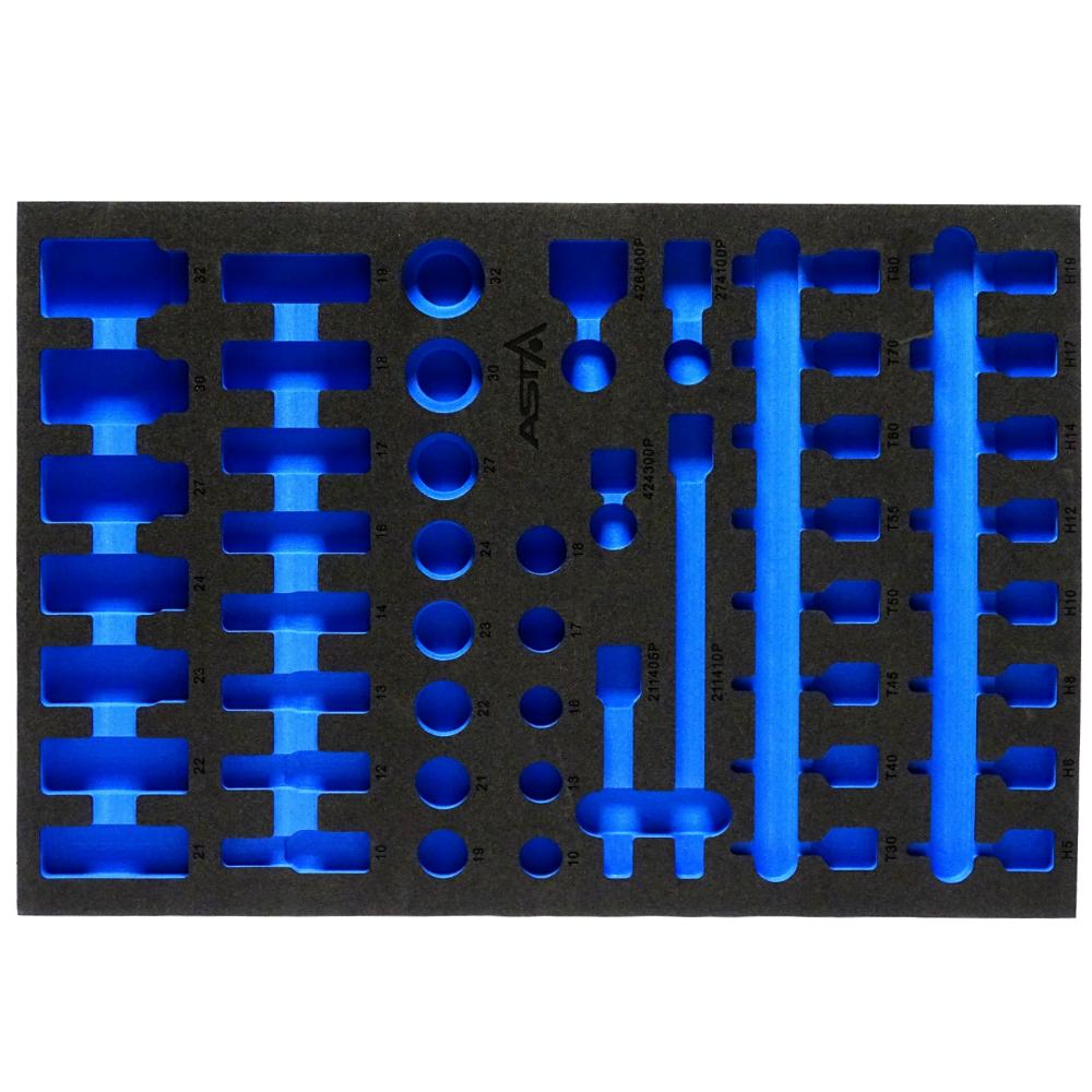 EVA foam insert for 1/2' impact wrenches for tool trolley, Asta