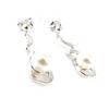 Les Trésors De Lily [I9851] - Белые серебряные серьги «Перла»