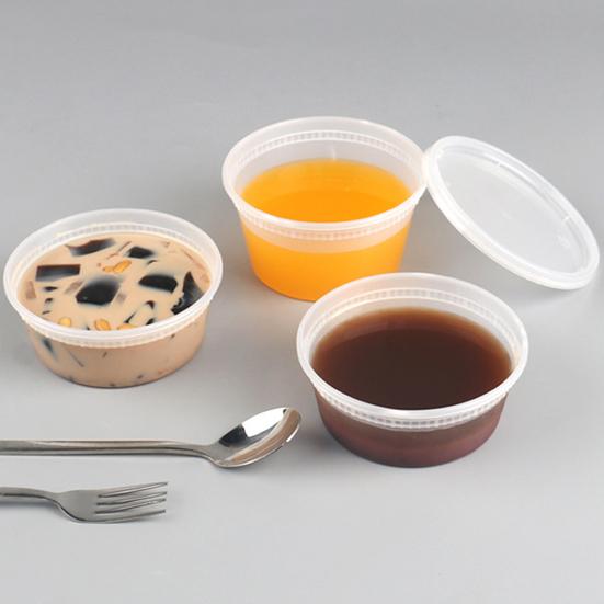 20 шт. коробка для хранения продуктов с герметичной крышкой, круглая прозрачная пищевая морозильная камера, не содержащая бисфенола-А, микроволновая печь, безопасная для приготовления еды, гастроном, контейнер для упаковки пищевых продуктов на вынос