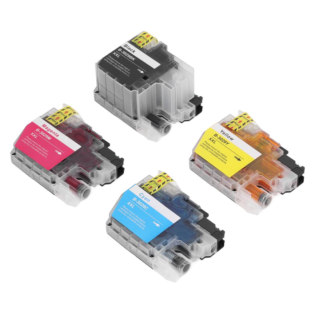 4Pcs Ink Cartridge BK C M Y Smoothly Output Clear Print Printing Cartridge with Ink for MFC J5830DW Printer