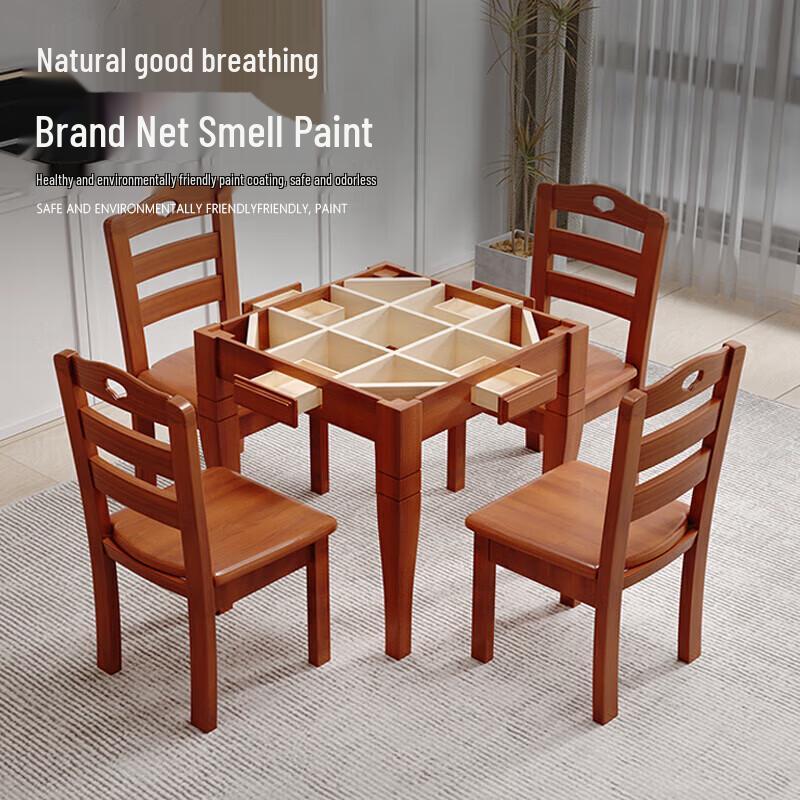 DEMANKE Solid Wood Folding Game and Dining Table