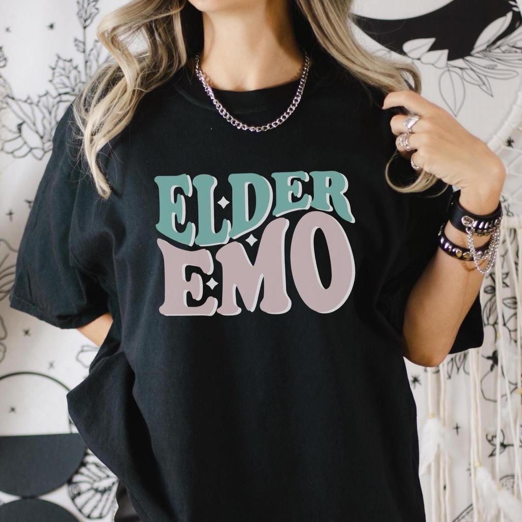 Elder Emo It Wasn't Just A Phase Pastel Retro | Unisex Short Sleeve Tee | Comfort Colors | Alt Clothing Goth Emo Funny Music Punk Rock Shirt