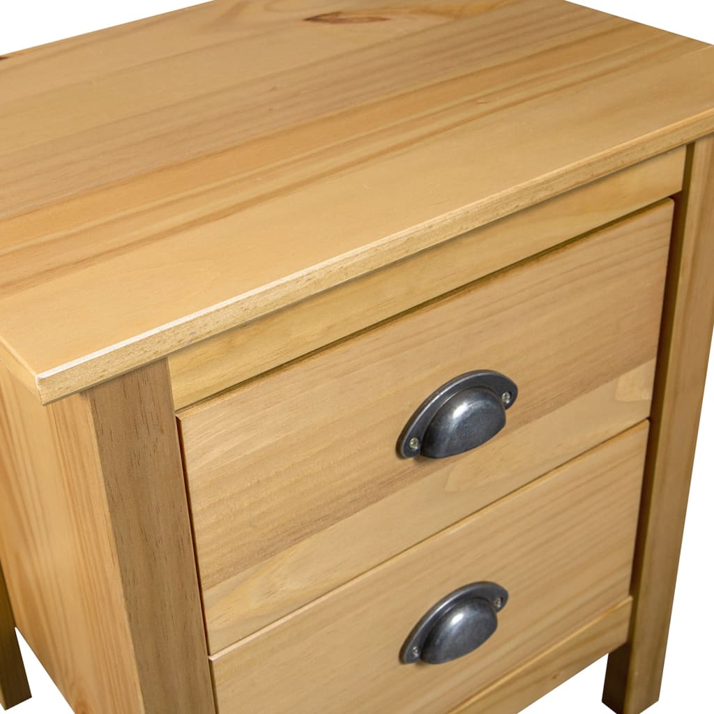 Hill Nightstands (Set of 2) 46 x 35 x 49.5 cm Solid Pine Wood