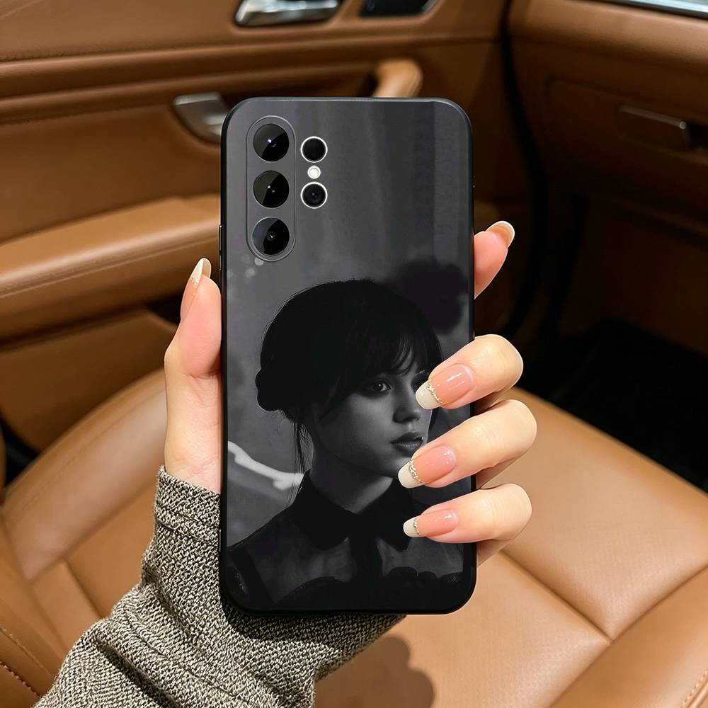 Actress J-Jenna-O- Ortega Phone Case For Samsung S25,S24,S21,S22,,Plus S23,S30,Ultra,S20,Fe,Lite,Black Soft Silicone