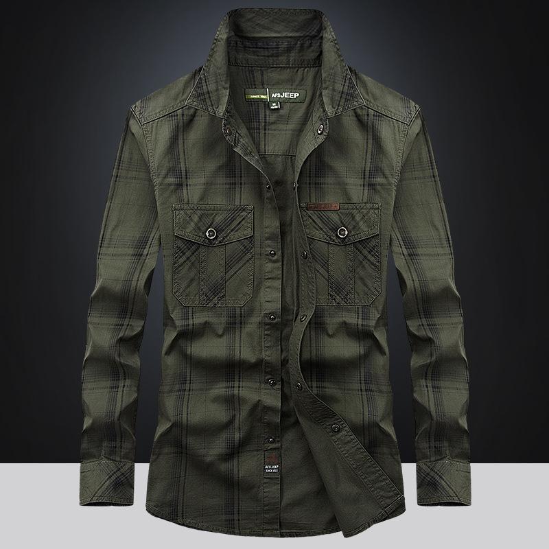 Новые осенне-зимние мужские повседневные клетчатые рубашки больших размеров, хлопковые рубашки с длинными рукавами
