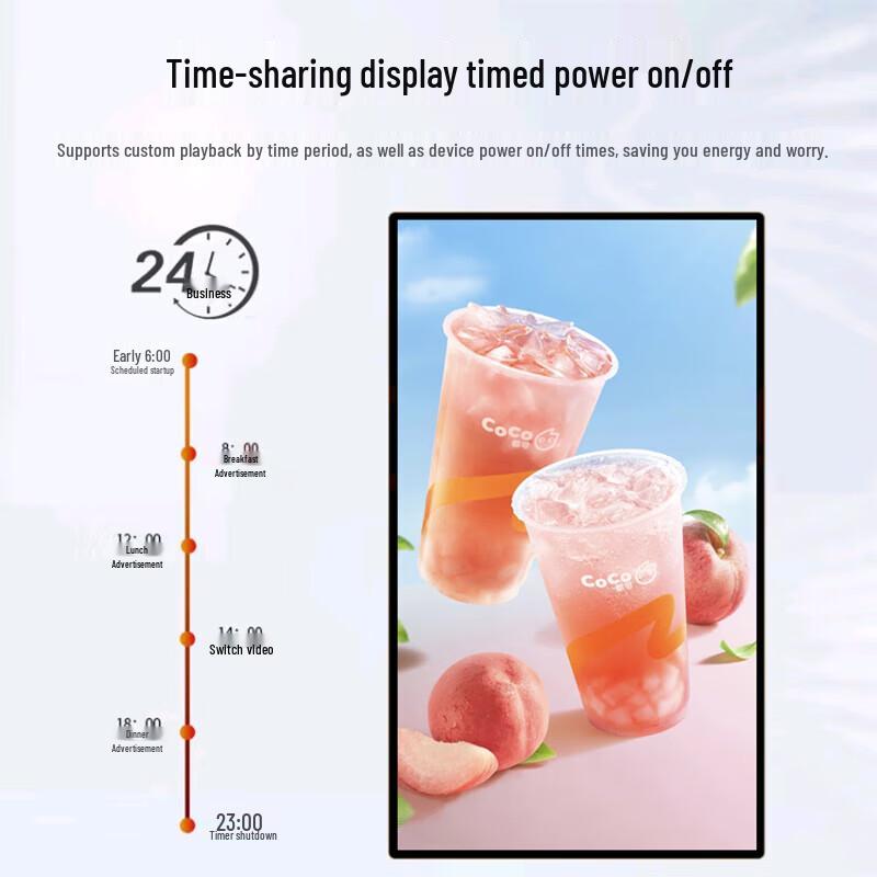 WON GIANT 18.5-inch Wall-Mounted Touchscreen Digital Signage Display