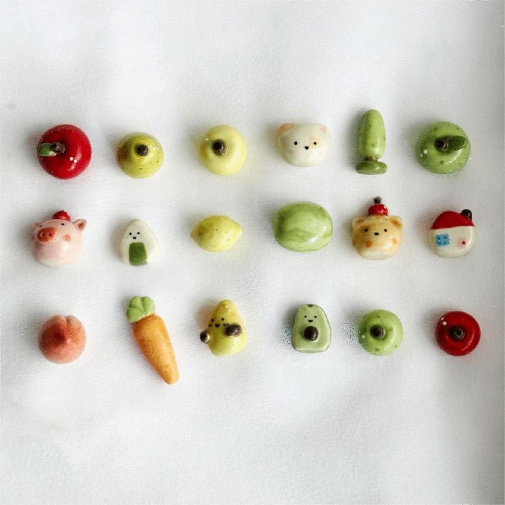 3PCs Rolling Beads Ceramic Matcha Sifter Beads Food-Safe Material Tea Sieve Tea Ceremony