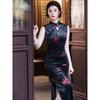 High-end velvet sleeveless cheongsam dress mother improved new Chinese retro long 1011 new spring beautiful
