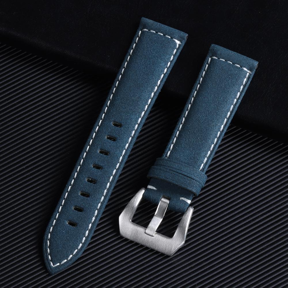 Оригинальный ретро-ремешок для часов из телячьей кожи, ширина 18 мм, 20 мм, 22 мм, 24 мм, подходит для часов Samsung и Seiko, универсальный сменный ремешок.