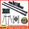 Folding Camping Table Legs Metal Workbench Legs DIY Coffee Table Legs Adjustable Height Camping Equipment Outdoor Travel