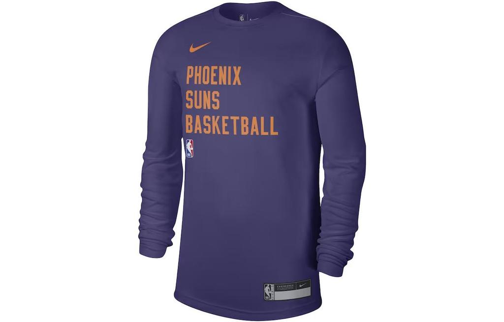 Nike T Shirts Men's Purple Crew Neck Moderate Straight Fit FD9963-566