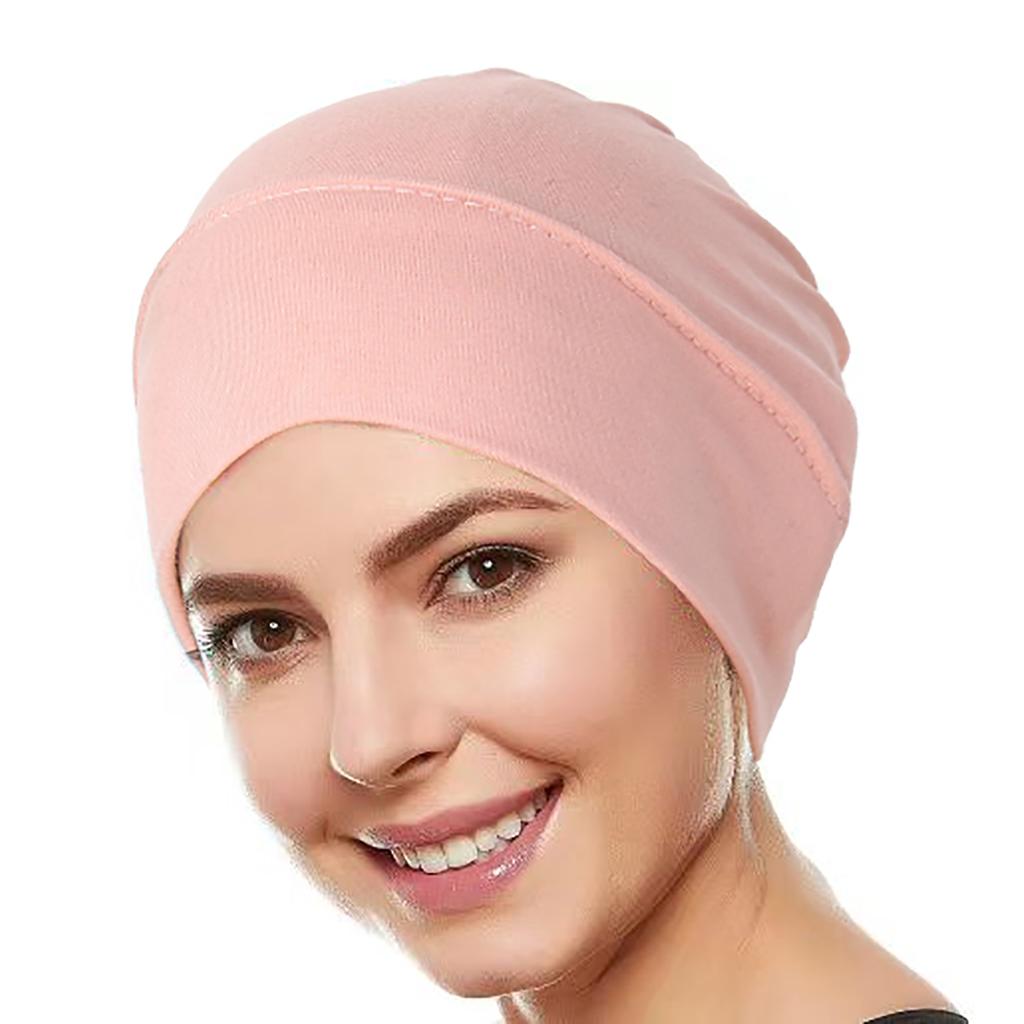 Рамадан однотонные женские мусульманские шапки-хиджабы, мягкая эластичная тюрбан-капюшон, головной убор для химиотерапии, носимый