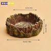 1 Pcs Tree Stump  Shaped Reptile Food  Water Bowl Resin Terrarium Decor for Lizards Snakes Small or Large Sizes