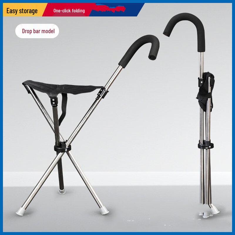 Portable Folding Walking Stick Chair