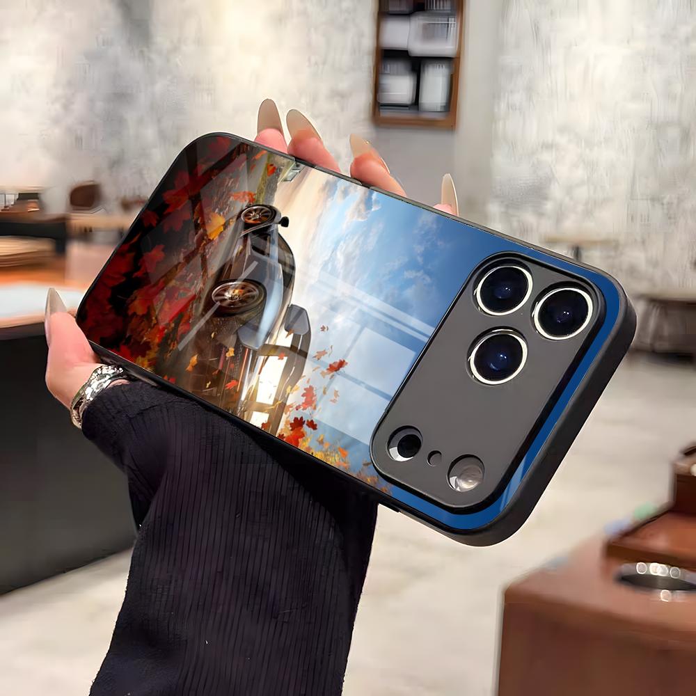 Чехол для телефона Need For Speed для iPhone 17 Air 16 E Pro Max 15 14 13 Mini 12 Pro 11 Max Plus Черное Стеклянное Покрытие