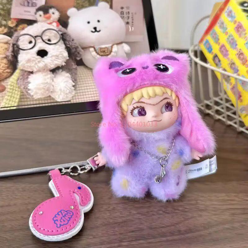 Genuine In Stock Wakuku 3.0 On A Roll Series  Dolls Cute Fluffy Collectable Figure Bag Charm Keychain Toys Holiday Gift