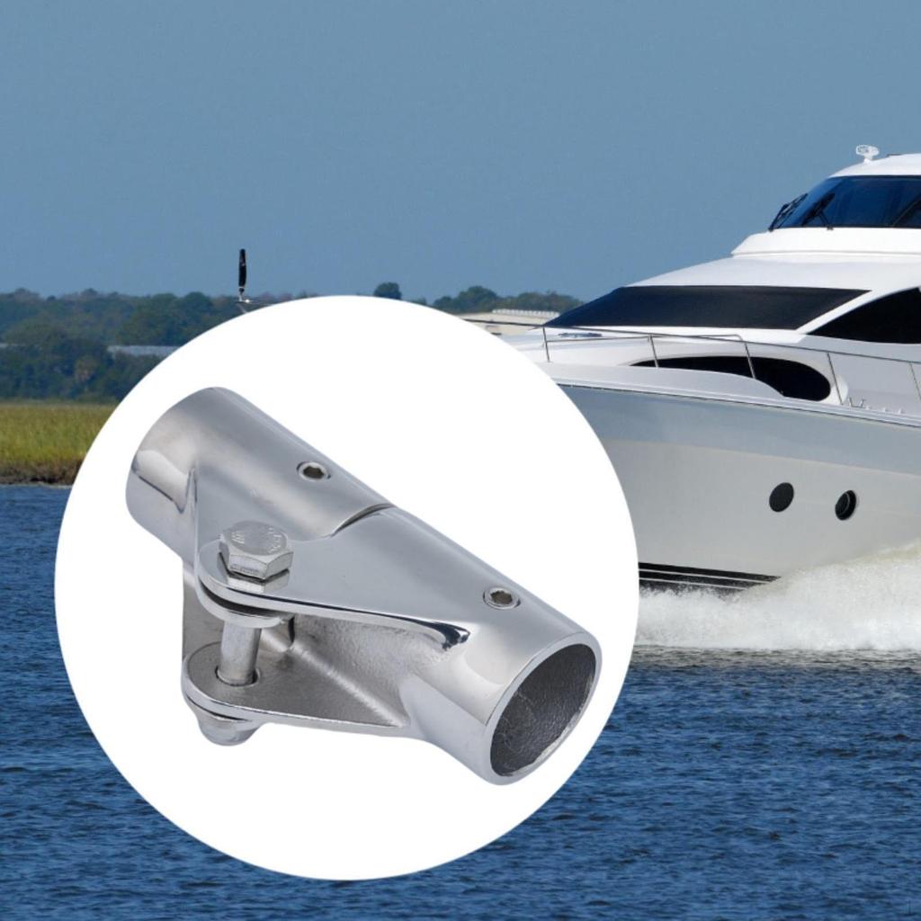 Boat Pipe Connector Handrail Accessories Folding Railing Swivel Hinge Mount Tube Fitting for