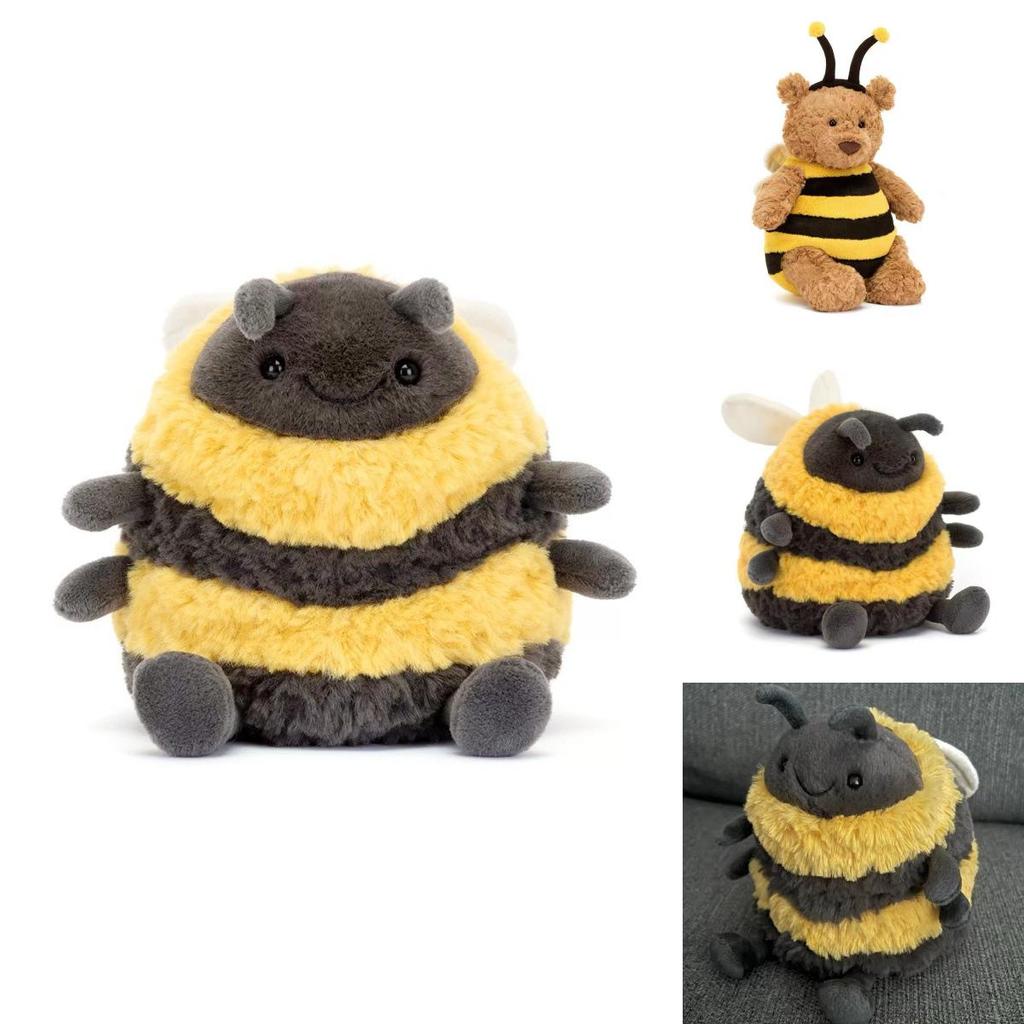 Large Bumblebee Teddy Bear With Short Hair Plush For Home Decor And Play