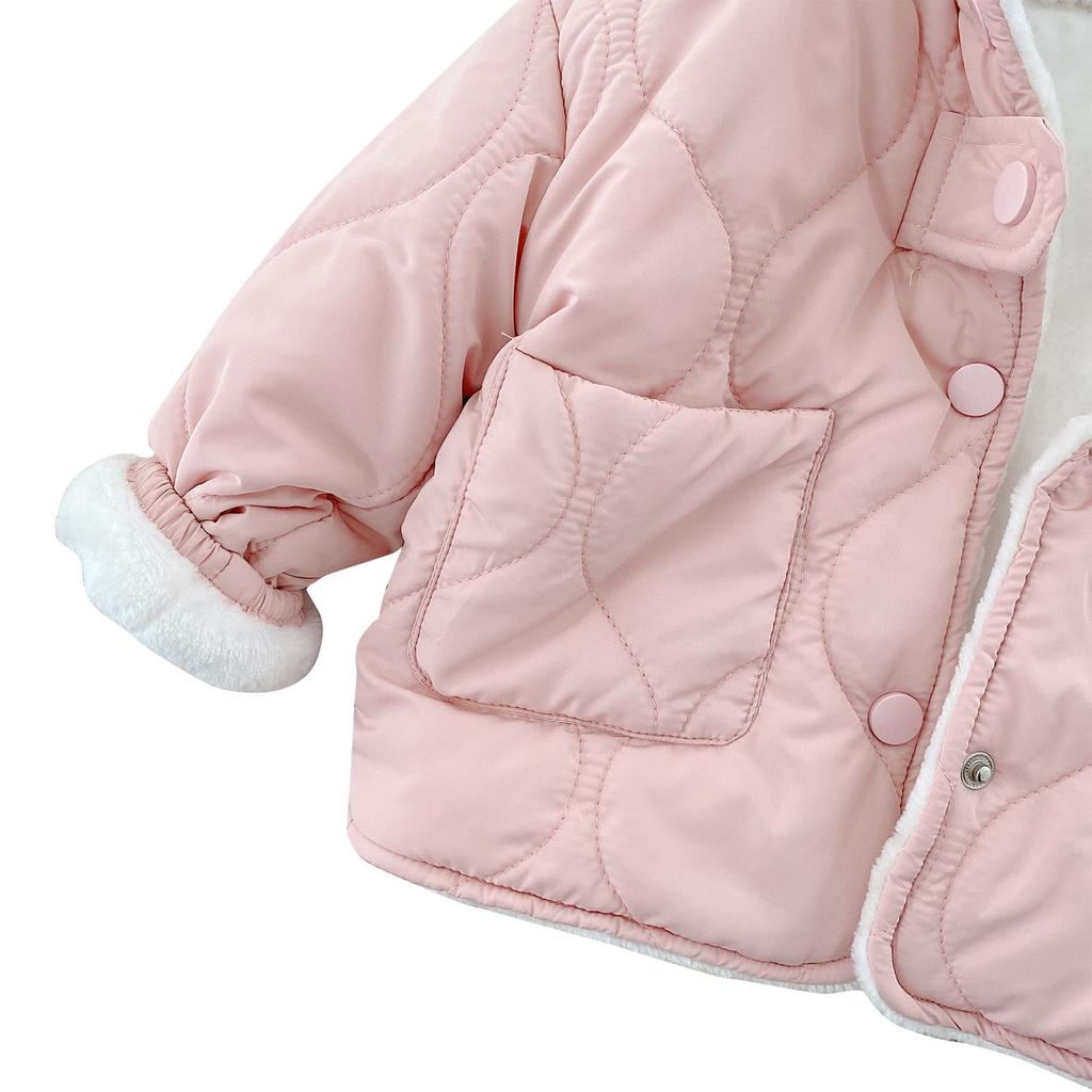 Зимняя двусторонняя джинсовая куртка для девочек для мальчиков