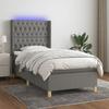 VidaXL Slat Bed Base with Mattress and LED, Upholstered Bed, Single Bed, Adult Bed for Interior Bedroom, 3139086
