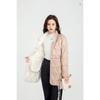 Women's Double Side Thin  Jacket Stand Collar White Duck Down Coat Women's Ultra-light Mid-length Parka Half-high Collar Button Coat
