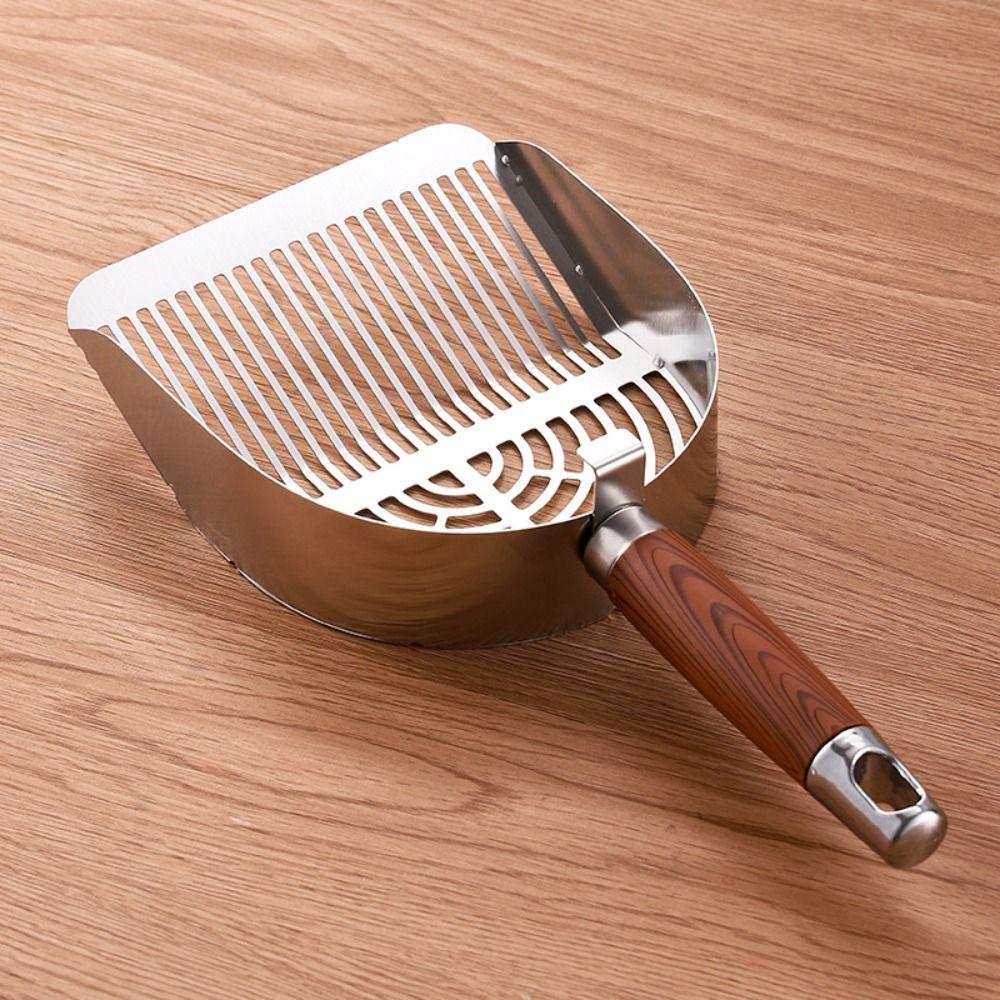 Deep Shovel Cat Litter Scoop Stainless Steel Toilet Garbage Picker Pet Cleaning