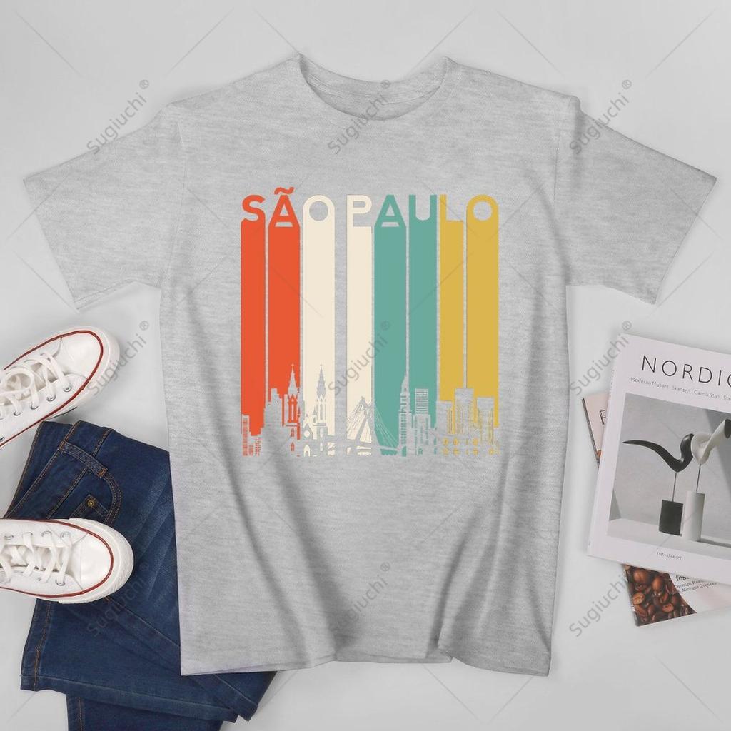 Unisex Unisex Sao Paulo Brazil Rio De Janeiro Brazilian Brasilia Retro Tshirt Tees T Shirts WoUnisex Boys 100 Cotton TShirt