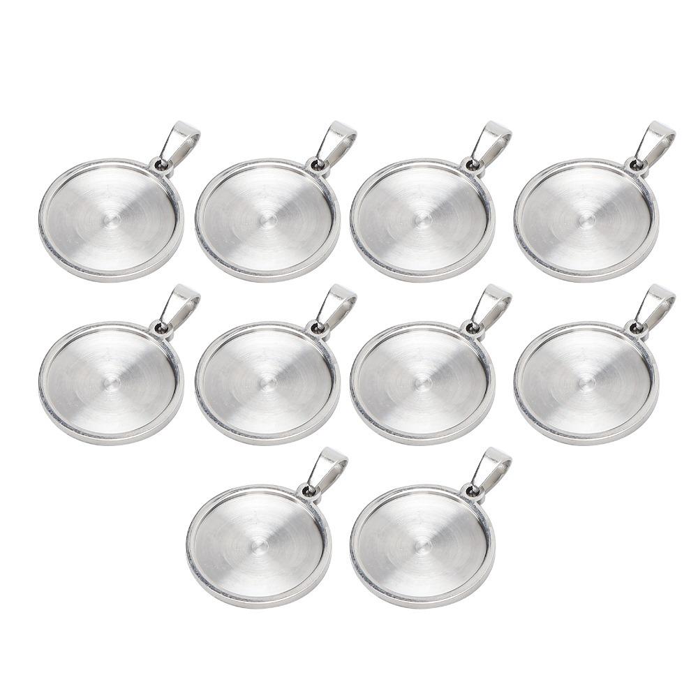 10pcs 20mm Size Round Pendant Tray Round Shape Blank Pendant Tray Custom Jewelry