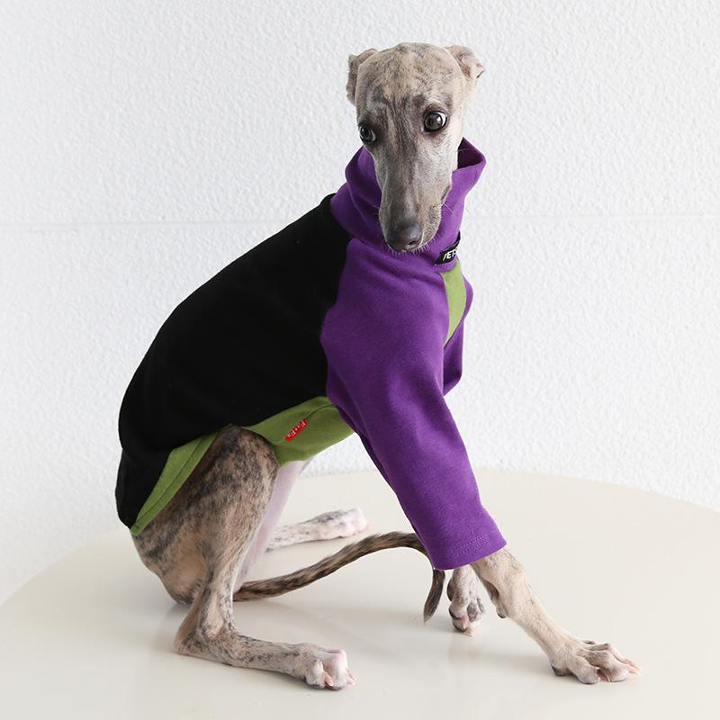 XS-2XL New Arrive Multi Colors High Collar Dog Clothes Greyhound 2 Legged Long Sleeve Pet Shirts Whibbit Jumpsuit